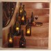 Картина с LED подсветкой: вино и свечи на лестнице, выполненная на холсте